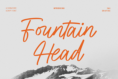 "Fountain Head" a signature script font branding design fonts handwritten illustration lettering logo type design typefaces ui