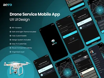 Drone Service Mobile App Design 3d branding clean ui dashboard design drone graphic design illustration landing page design logo minimalist minimalistic mobile motion graphics responsive design responsive web design ui uiux design