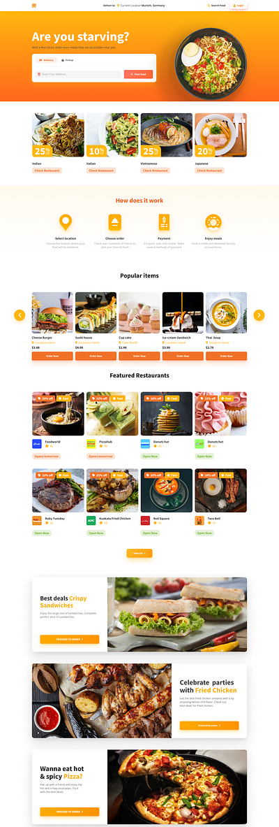 Food Website(foody) branding concept cusine design food food online food ordering graphic design indian food mobile app onlne ordering ui website