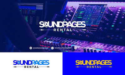 Sound Pages Rental business logo graphic design logo rental soundcheck