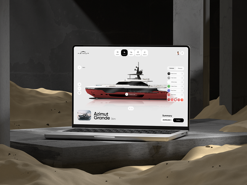 yacht customizer online