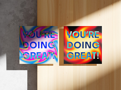 Encouragement Cards adobe dark design experimenting gradient grainy graphic design handout illustration light mockup photoshop print print making