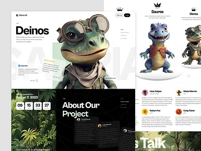 Dieno - NFT Website 3d brand branding hanz hanz sofyan hanzsofyan metaverse minimalist nft research sofyan ui ux design visual design web design website