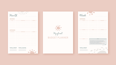 Budget planner design budget graphic design illustration planner vector