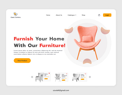 Furniture website design animation design furniture furniture website landing page ui ui design ui designs uiux web design web template website design