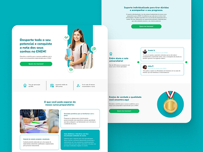 Landing Page course education graphic design landing page responsive landing page site tela inicial ui ui design university ux website