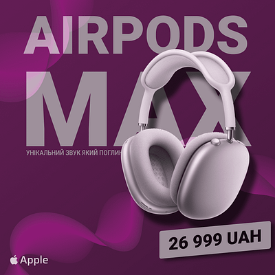 Creative's design for airpods max headphones adobe adobe illustrator ads design figma graphic design illustration photoshop