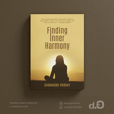 Finding Inner Harmony - A wellness book cover design art book cover design wellness book