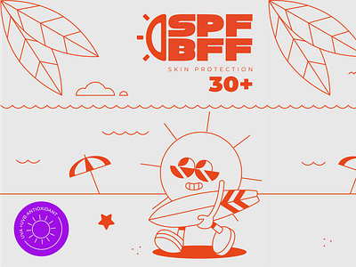 SPF BFF visual identity branding design graphic design illustration logo typography vector