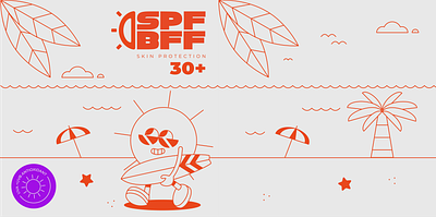 SPF BFF visual identity branding design graphic design illustration logo typography vector