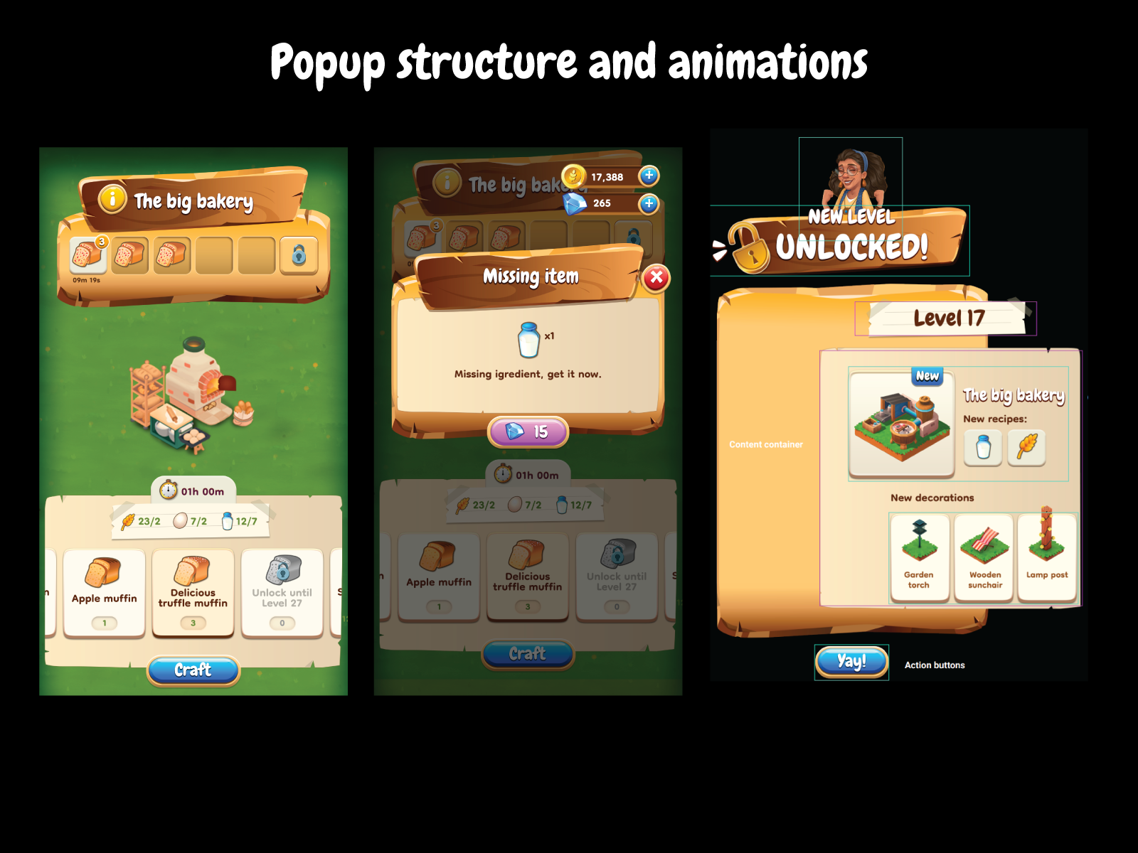 Crafting Menu animations animation game illustration ui ux