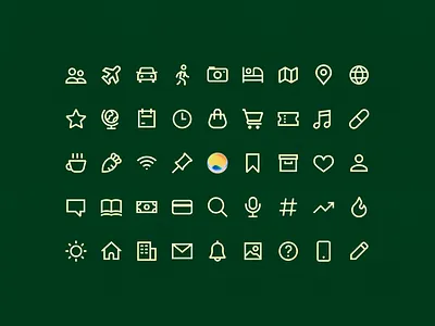Travis Icons branding design flat graphic design icon illustration minimal ui ux vector