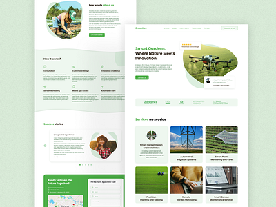 GreenNex - Landing Page Concept clean concept design future green landing page ui web design