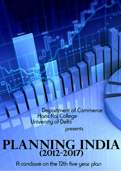 Planning India Conclave 3d banner delhi university graphic design hansraj college poster design