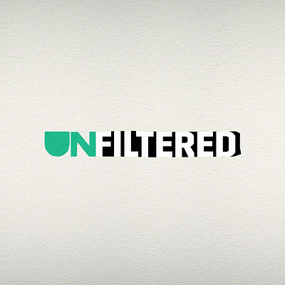Unfiltered. Logo animation. animation branding broadcast logo design motion motion design motion graphics typography