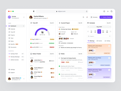HR Management Dashboard - AlignUI Design System dashboard design hr dashboard hr management landing page typography ui ux