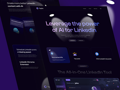AI for Linkedin Website Redesign ai website blockchain cryptocurrency design homepage landing page ui web web design website website redesign
