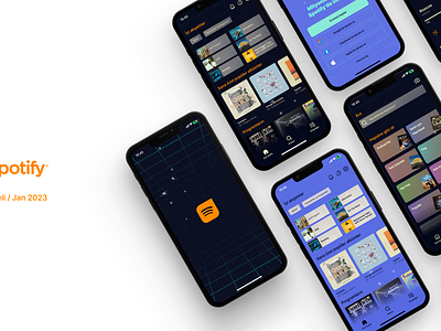 Spotify Retrofuturistic Redesign branding concept design future graphic design logo mobile mobile app mobile design music product design redesign retro retrofuturism spotify ui userspots ux
