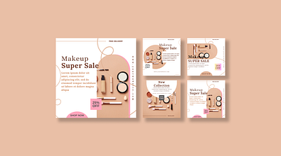 Beauty And Cosmetics Instagram Post Design branding canva design graphic design instagram post design social media design