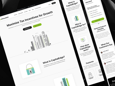 CapitalEdge - Main page adaptive agency concept design main page minimal mobile site tax ui ui design ux web site