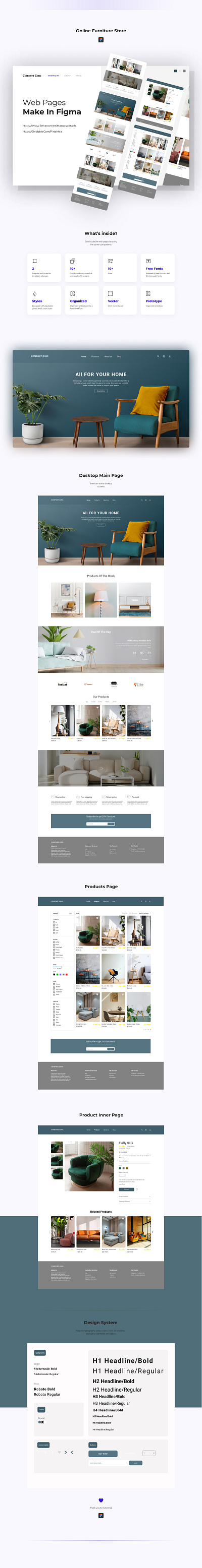 Furniture Online Store design ui ux web