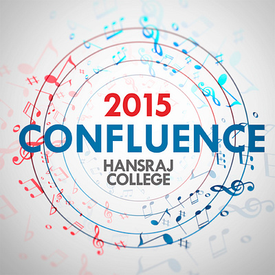 Confluence Festival delhi university festival graphic design hansraj college illustration logo music festival poster design