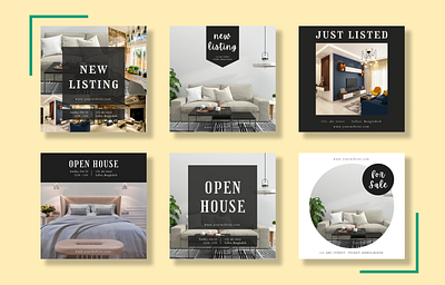 Real Estate Instagram Post Template Design branding canva design graphic design instagram post design real estate social media design