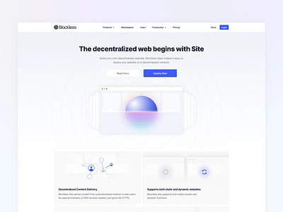 Blockless Sites - light blockchain clean crypto illustration minimal sites ui ux web web3 webdesign