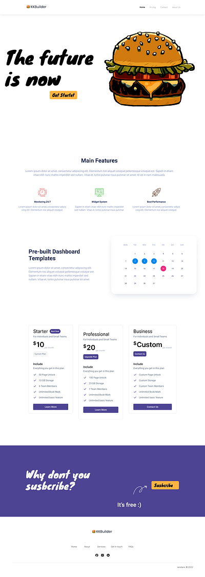 KKbuilder Langing page branding logo ui ux