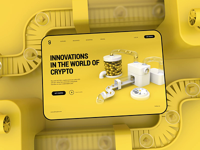 Loading page for crypto wallet app 3d aftereffects animation c4d crypto design illustration loading page motion designer motion graphics ui wallet