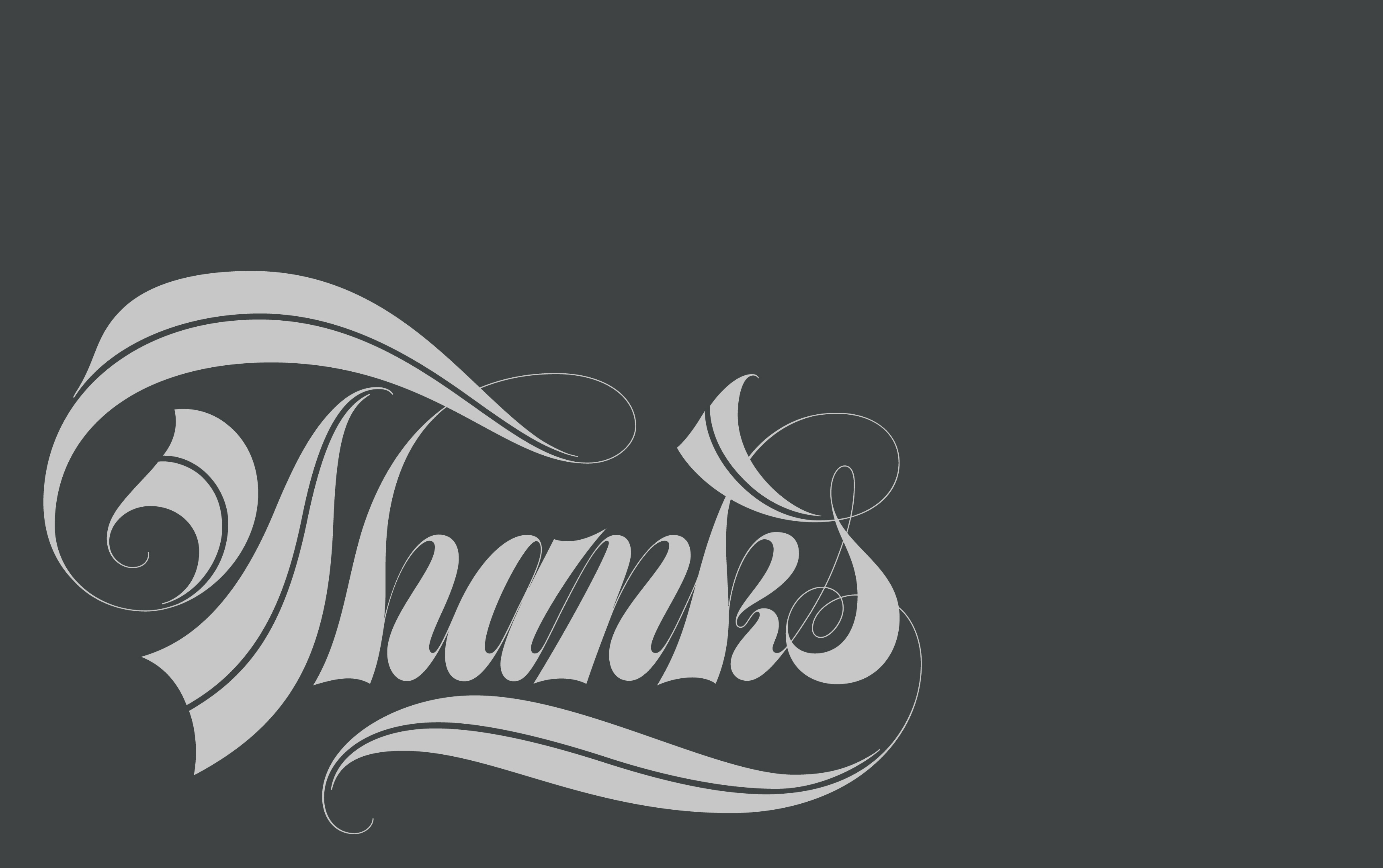 Thanks Spencerian Script Lettering branding brush pen calligraphy design graphic design hand lettering illustration ipad lettering logo logotype procreate script spencerian thanks wordmark