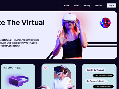 Daily UI Challenge of virtual reality app branding deisgn design figma graphic design ui ui challenge uidesigner uiux ux ux designer virtual reality website