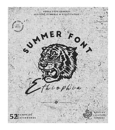 Ethiopia Summer font display abstra abstract animation beef branding color design font graphic design illustration lion logo mountain