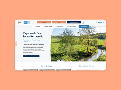 Refonte accueil Agence de l'eau Seine-Normandie ui