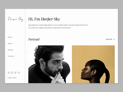 Photography Website - Harper framer template framer website images left menu website minimalist website modern website photo website photographer portfolio photographers photography photography template photography website responsive design responsive website side menu side navigation ui ui ux web design website