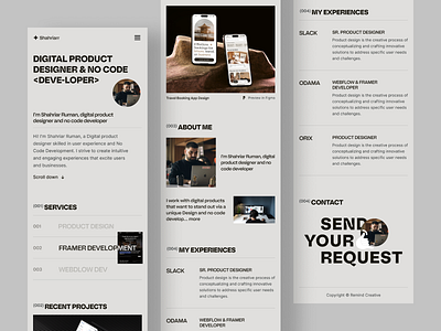 Personal Portfolio Website Responsive by Remind Creative on Dribbble