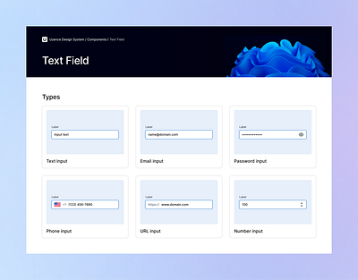 UI Component - Text Field | Uzence creativity design design system email input field figma form innovation input number input password input phone input text input ui ui design uiux url input user input ux web