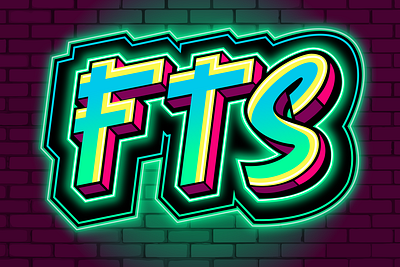 FTS NEÓN design graffity graphic design illustration ilustraciondigital tipografia vector