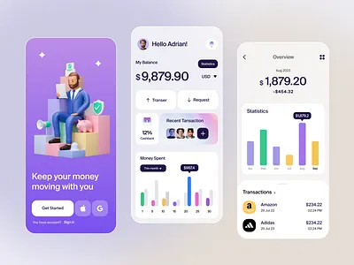 Finance Management Mobile App Design: iOS Android ux ui designer android android app design android app designer app app design app interface app ui design app ui designer application application design apps ui design ios iphone mobile mobile app mobile app design mobile application design mobile ui mobile ui designer