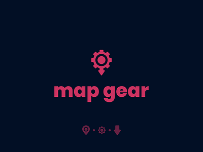 map gear affinity designer brand identity graphic design logo