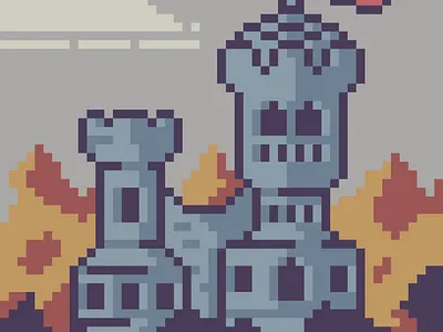 Castle pixel art castle
