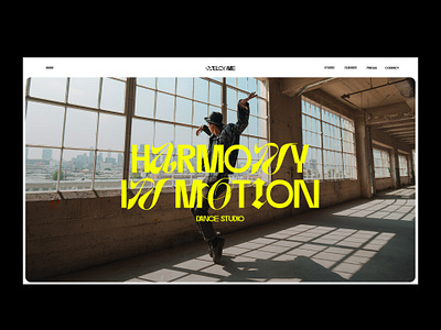 HARMONY IN MOTION - Dance Studio branding dance dance studio design graphic design landing page logo motion typography ui web webdesign website