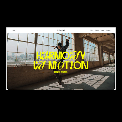 HARMONY IN MOTION - Dance Studio branding dance dance studio design graphic design landing page logo motion typography ui web webdesign website