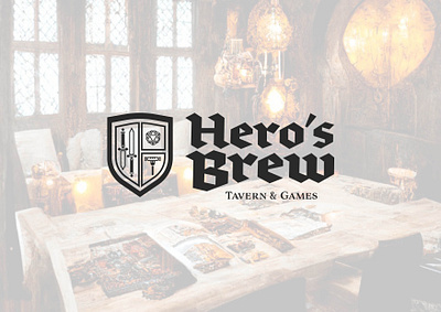 Hero’s Brew - Tavern & Games branding design graphic design illustration illustrator logo