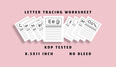 KDP Low Content Letter Tracing Workbook Sheet branding