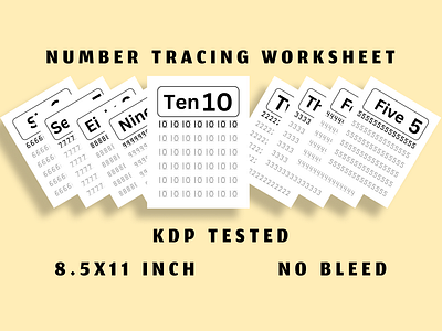 KDP Low Content Number Tracing Workbook Sheet worksheet