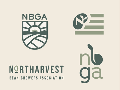 Northarvest Bean Growers association badge bean beans farm farmer farming field grower growth logo logos organic seed shield sprout sunrise typopgrahy