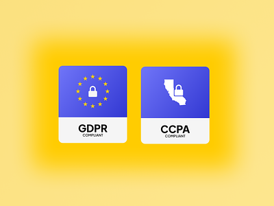 GDPR/CCPA Compliance Badges badge badges ccpa gdpr illustration legal ui ux web design