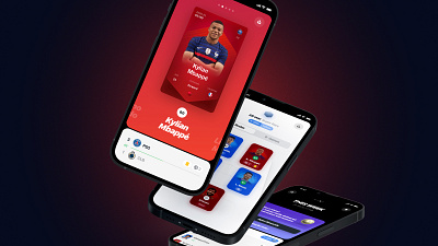 SoRare App animation app card clean design football minimal mobile product sport ui