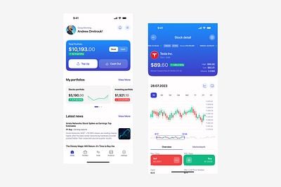 Investing App 📈 app banking investing investor mobile stocks ui